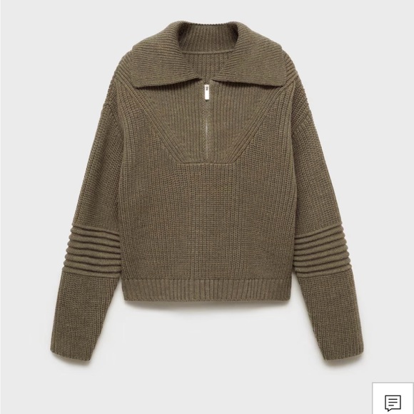 Mango Sweaters - Mango olive green sweater